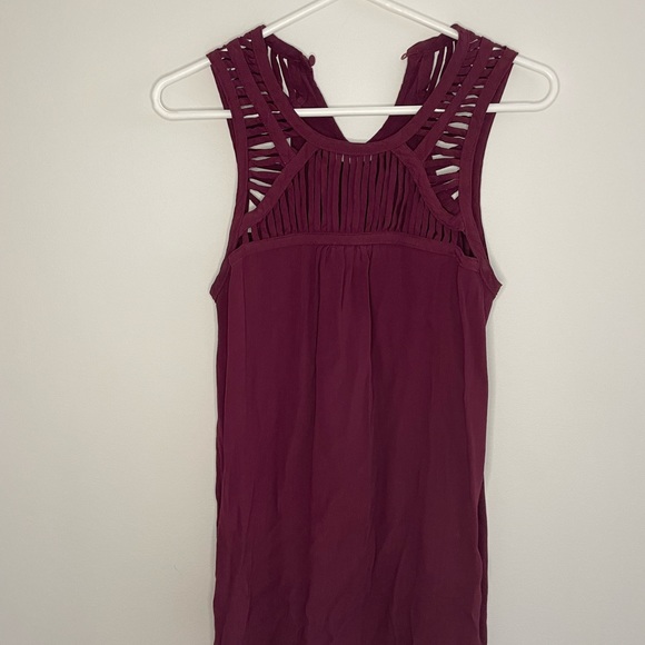 Burgundy mini-dress, Size small - Picture 2 of 3
